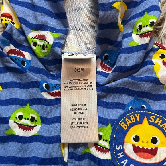 New 0/3 Month Pink Fong Baby Shark 3p Set - Picture 2 of 7